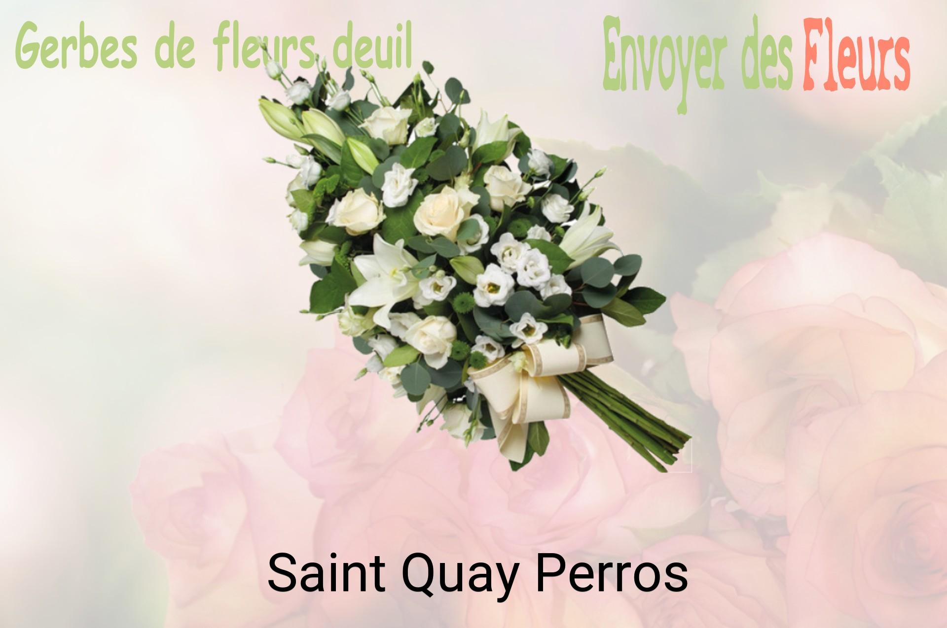 Gerbe de fleurs de deuil livrée à Saint-Quay-Perros